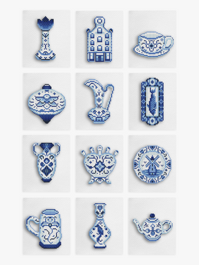 Mini-Meisterwerke – Delfter Blau-Edition (12er-Set)