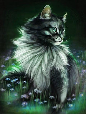 Diamantmalerei Schwarze Katze leuchtend - SEOS Shop ®