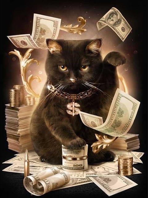 Diamantmalerei Moderne schwarze Katze - SEOS Shop ®