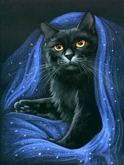 Diamantmalerei Schwarze Katze - SEOS Shop ®