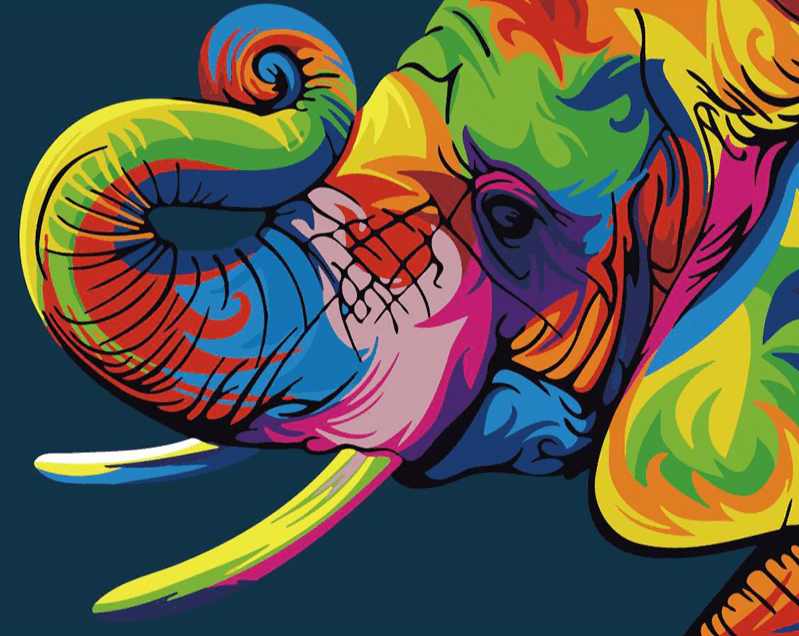 Diamantmalerei – Abstrakter Elefant – SEOS®