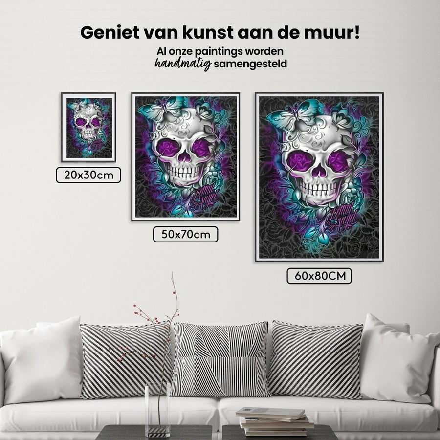 Diamantmalerei Blume Schmetterling Totenkopf - SEOS Shop ®