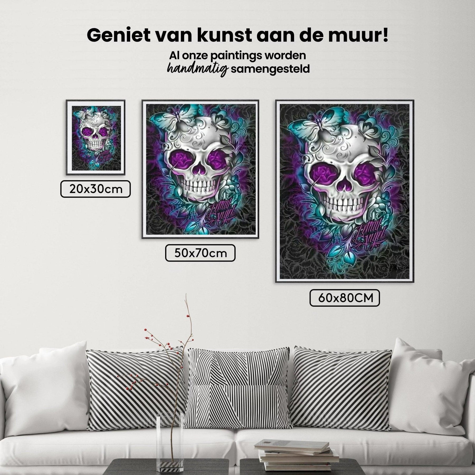 Diamantmalerei Blume Schmetterling Totenkopf - SEOS Shop ®