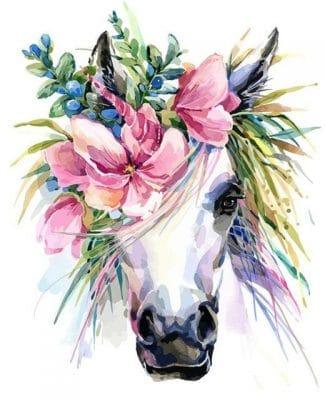 Diamond Painting - Blumen Einhorn - SEOS®
