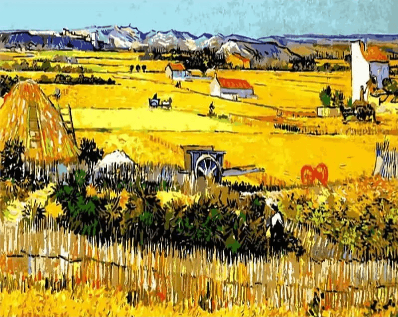 Diamantmalerei Bauernlandschaft Van Gogh - SEOS Shop ®