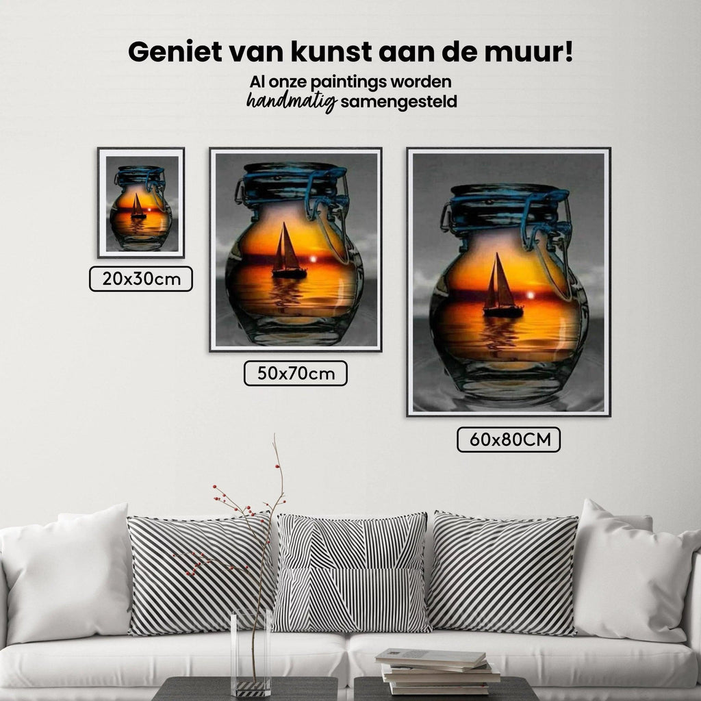 Diamantmalerei Boot in der Lampe - SEOS Shop ®