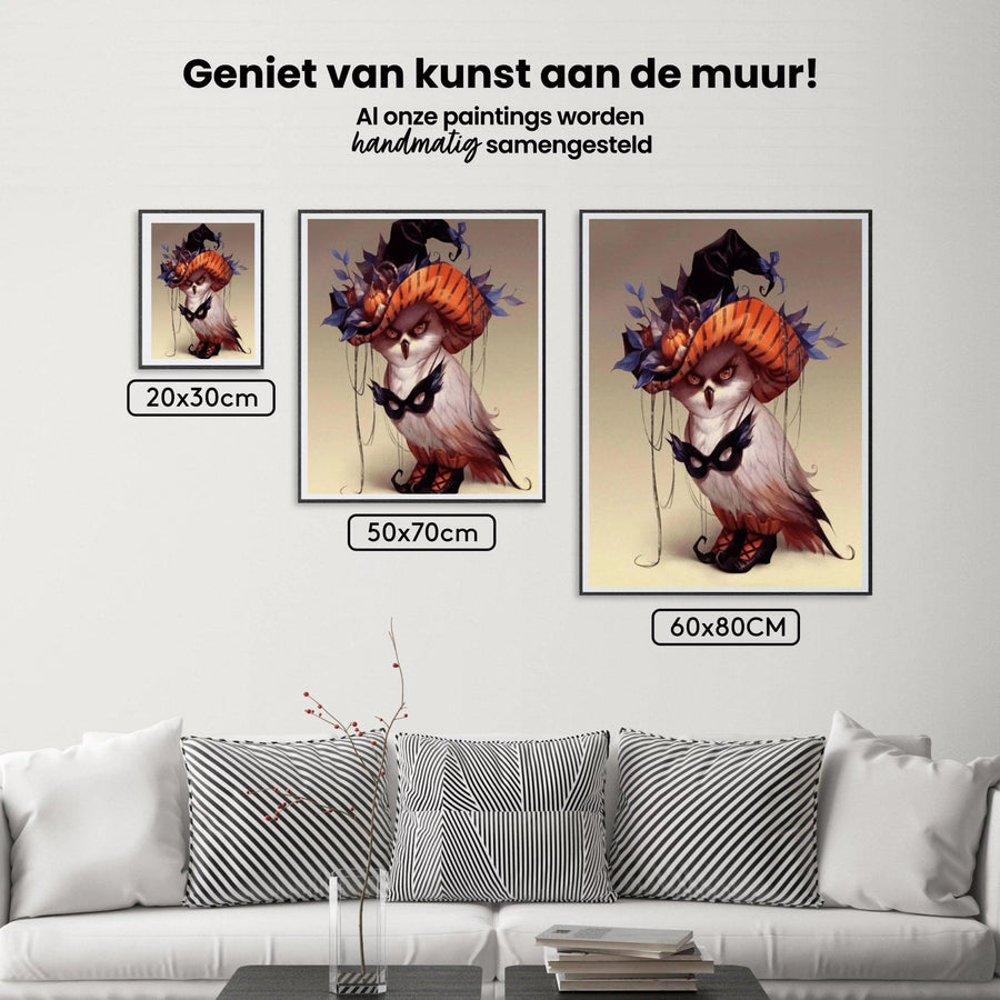 Diamantmalerei Wütende Eule mit Halloween - SEOS Shop ®