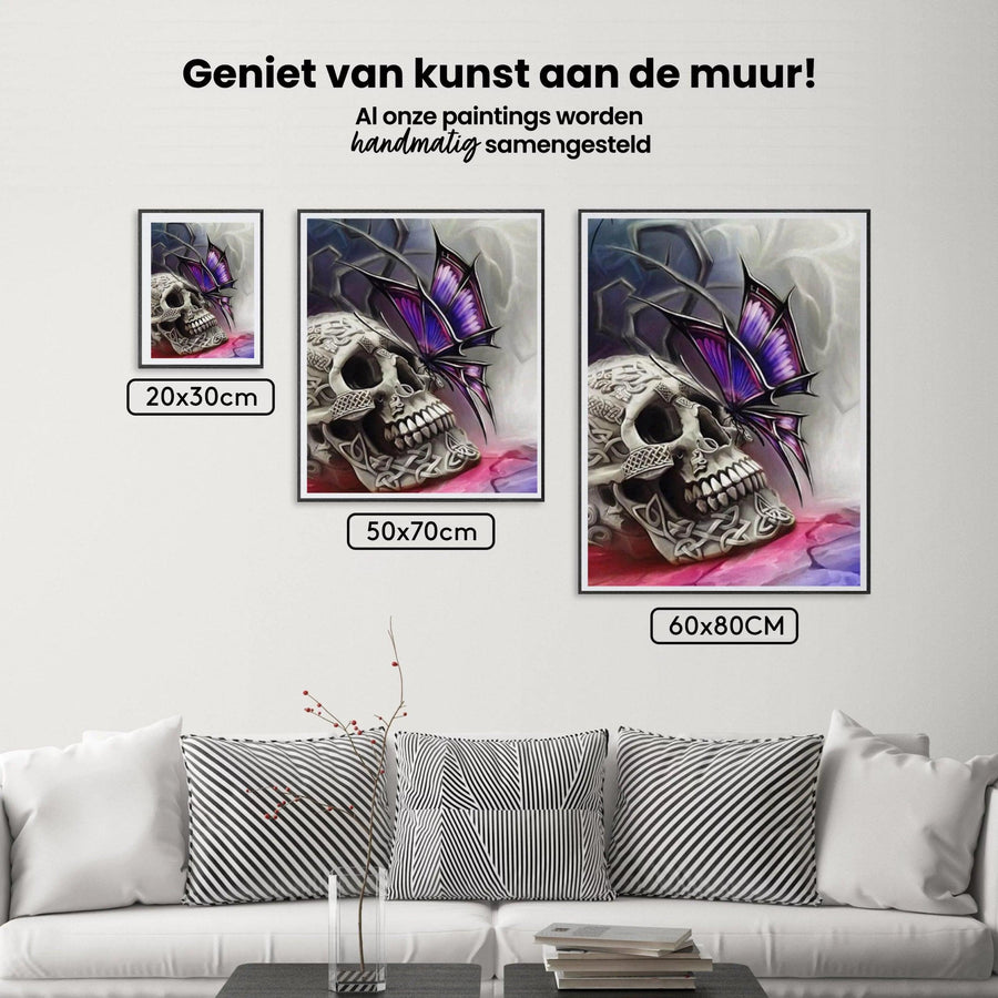 Diamantmalerei Totenkopf - Schmetterling - SEOS Shop ®