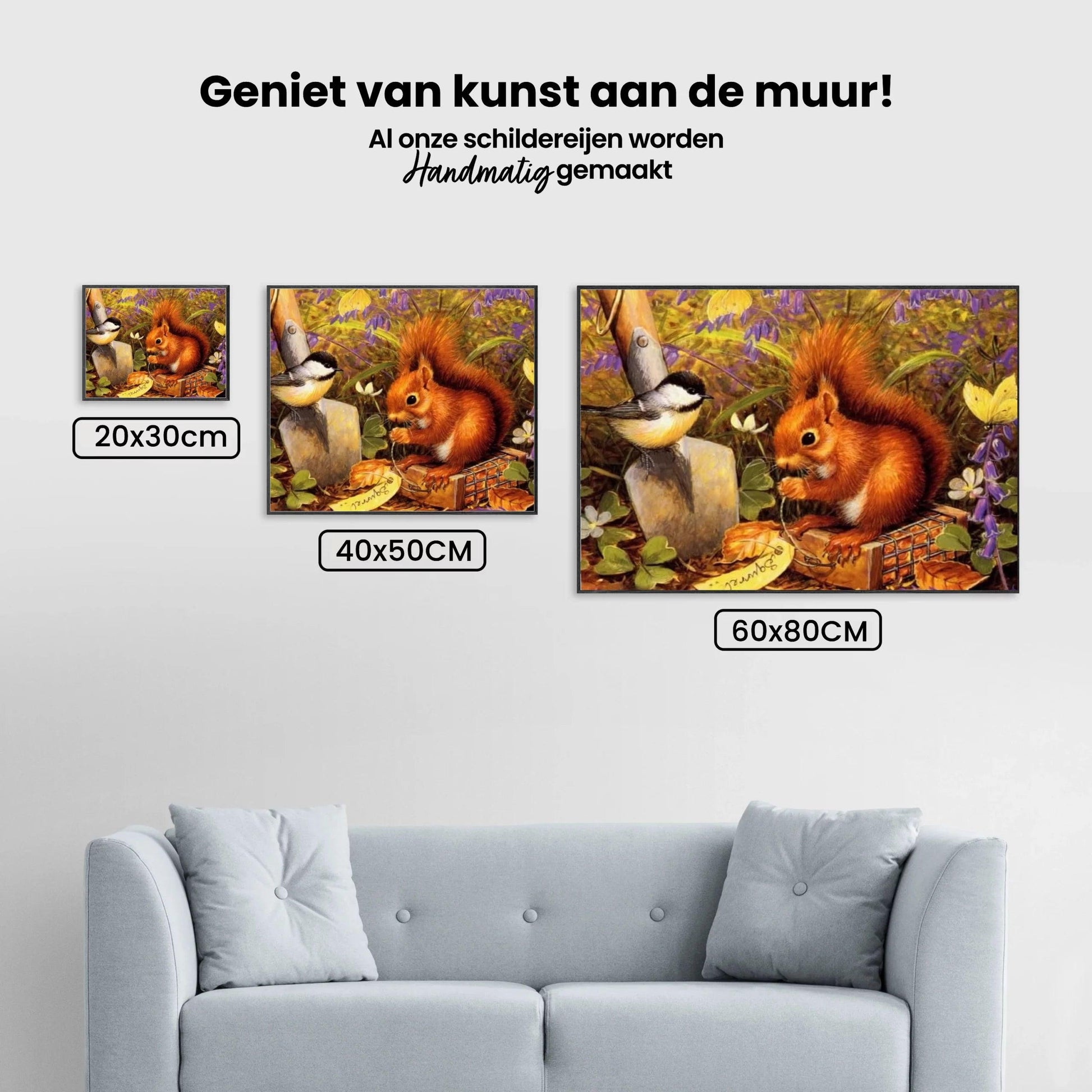 Diamond Painting Eichhörnchen mit Vogel - SEOS Shop ®
