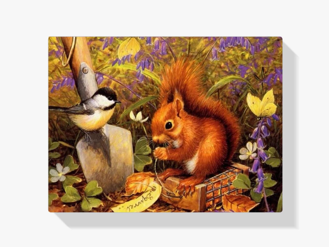 Diamond Painting Eichhörnchen mit Vogel - SEOS Shop ®