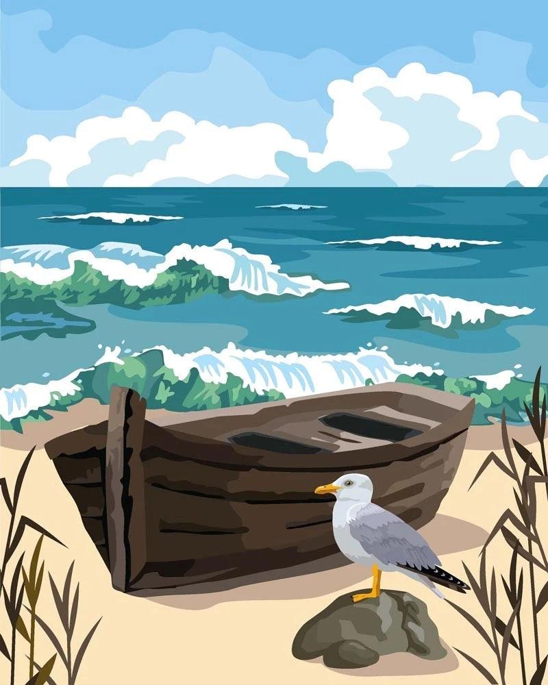 Diamantmalerei - Einsame Möwe - SEOS®