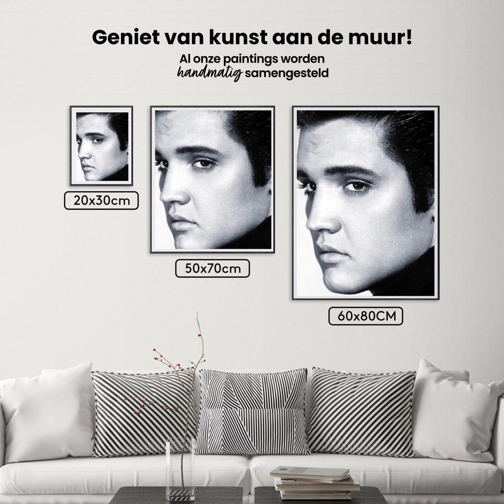 Diamond Painting Elvis Presley in Schwarzweiß - SEOS Shop ®