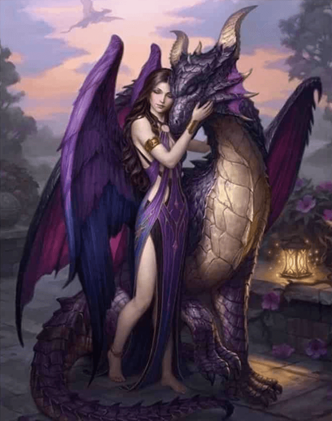 Diamantmalerei Fee mit Drache - SEOS Shop ®
