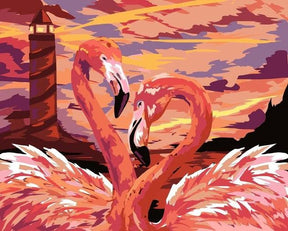 Diamantmalerei - Flamingo Liebespaar - SEOS®