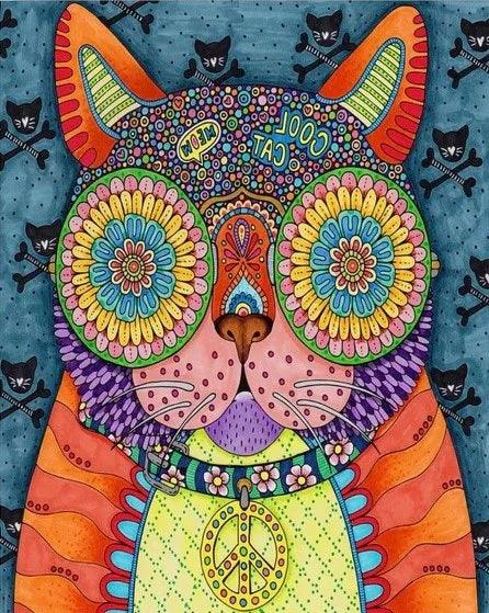 Diamantmalerei - Funky Cool Cat - SEOS Shop ®