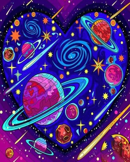 Diamantmalerei Galaxie Herz - SEOS Shop ®
