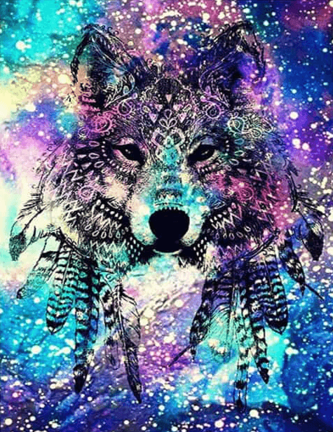 Diamantmalerei Galaxie Wolf - SEOS Shop ®