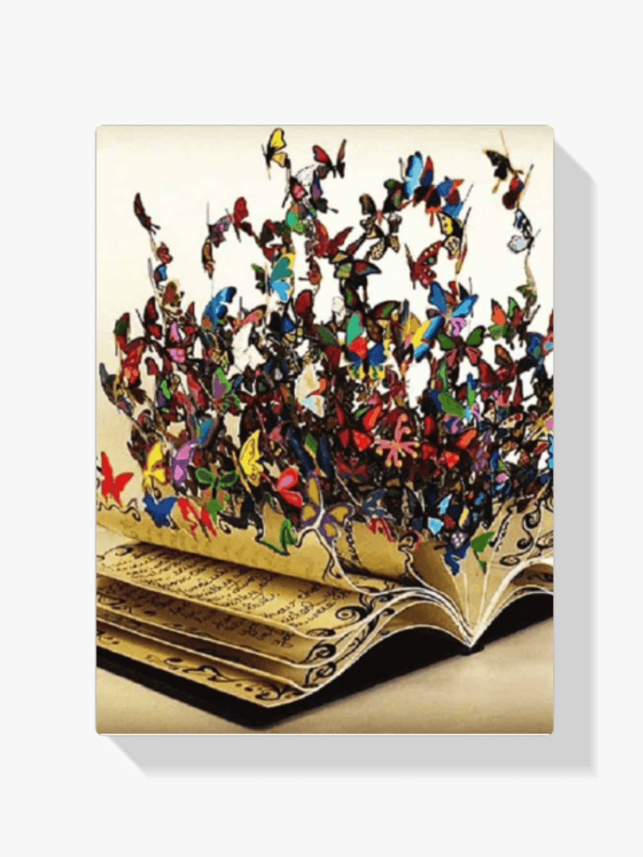Diamond Painting Farbige Schmetterlinge in einem Buch – SEOS Shop ®