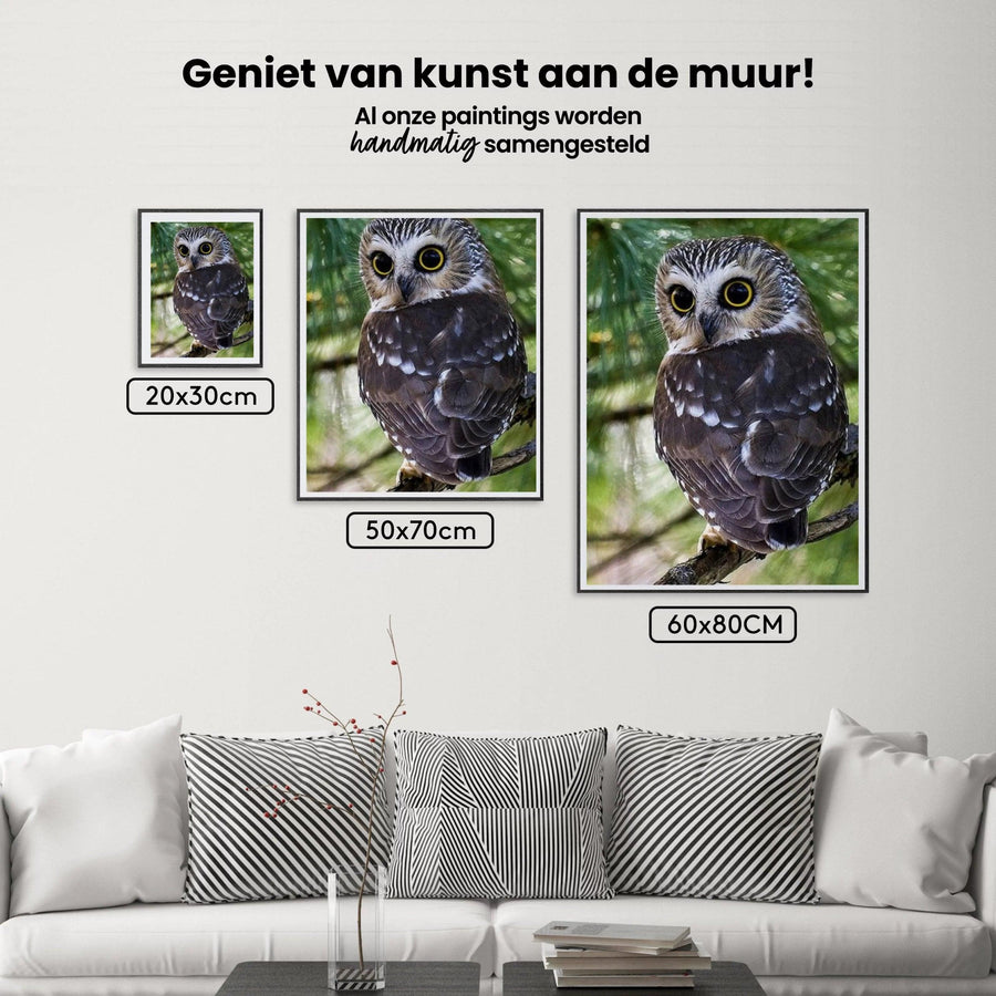 Diamantmalerei Eule mit gelben Augen - SEOS Shop ®