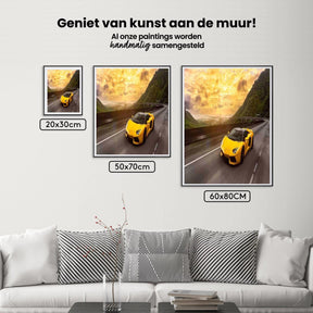 Diamond Painting Gelber Sportwagen 30x40 cm - SEOS Shop ®
