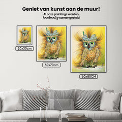 Diamantmalerei Gelbe abstrakte Eule - SEOS Shop ®