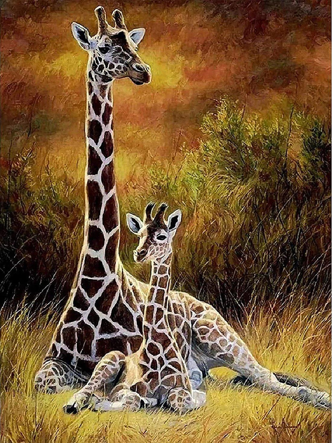 Diamantmalerei Giraffe Mutter und Kind – SEOS Shop ®