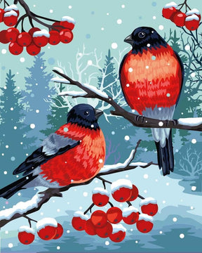 Diamantmalerei - Stieglitzvogel Weiß - SEOS®