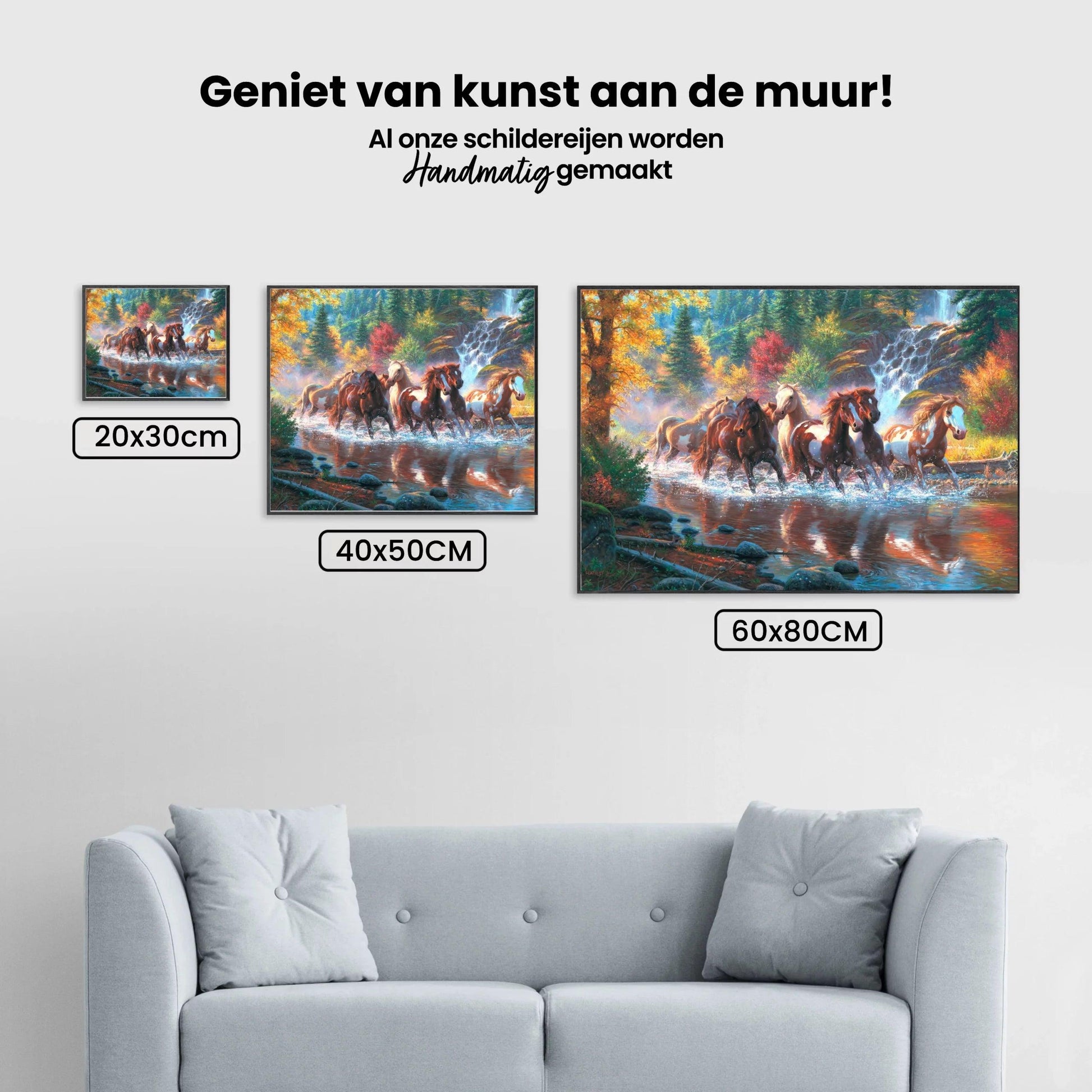 Diamond Painting Pferdegruppe im Wasser - SEOS Shop ® 