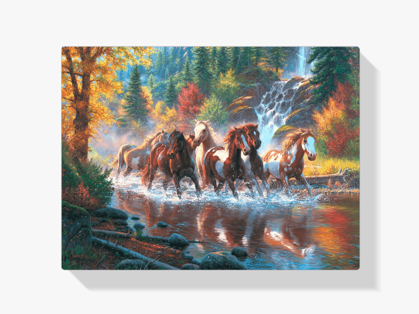 Diamond Painting Pferdegruppe im Wasser - SEOS Shop ® 