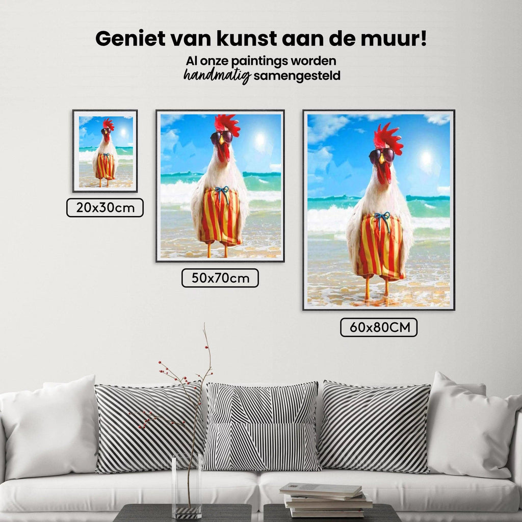 Diamantmalerei Hahn im Urlaub - SEOS Shop ®
