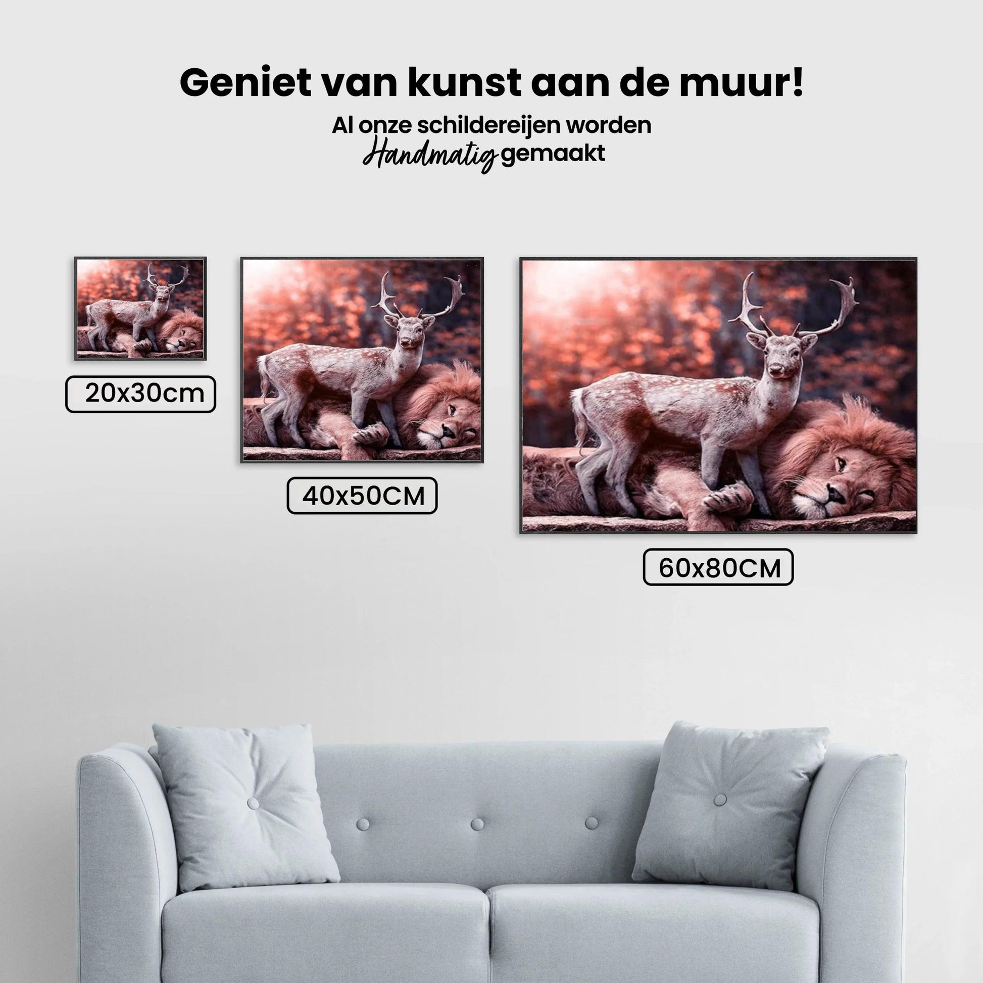 Diamantmalerei Hirsch auf Löwe - SEOS Shop ®