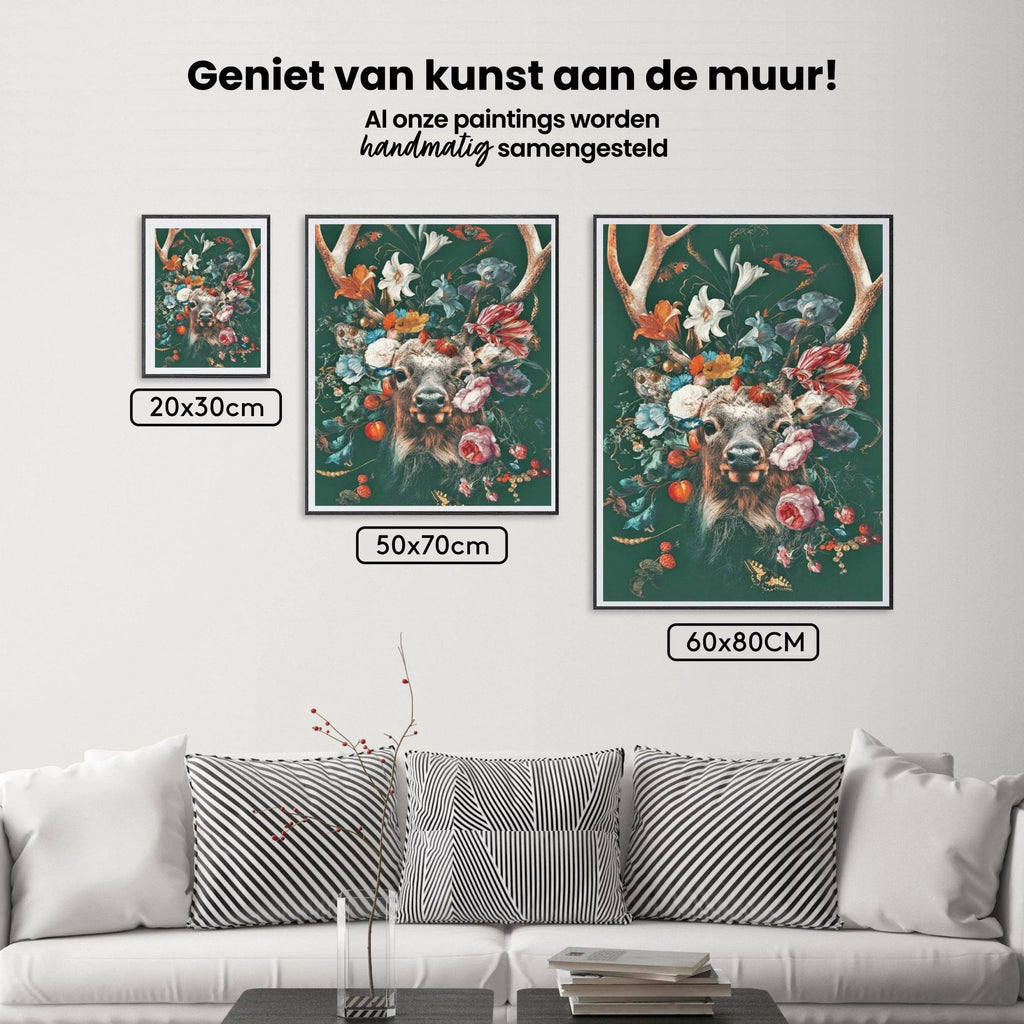 Diamond Painting Hirsch mit Blumen - SEOS Shop ®