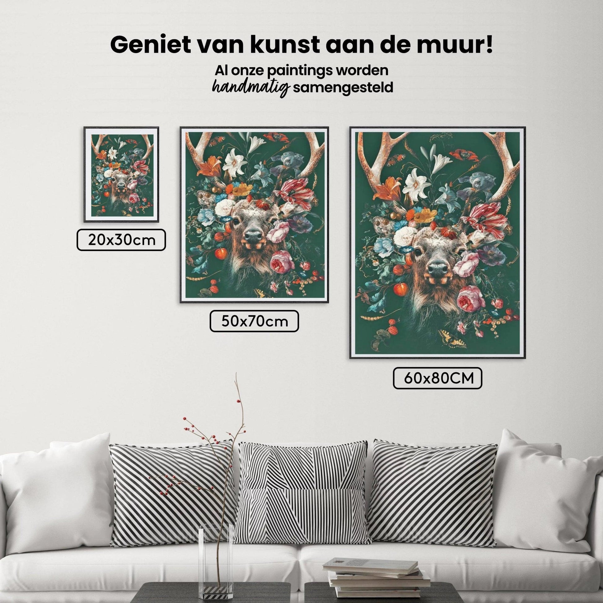 Diamond Painting Hirsch mit Blumen - SEOS Shop ®