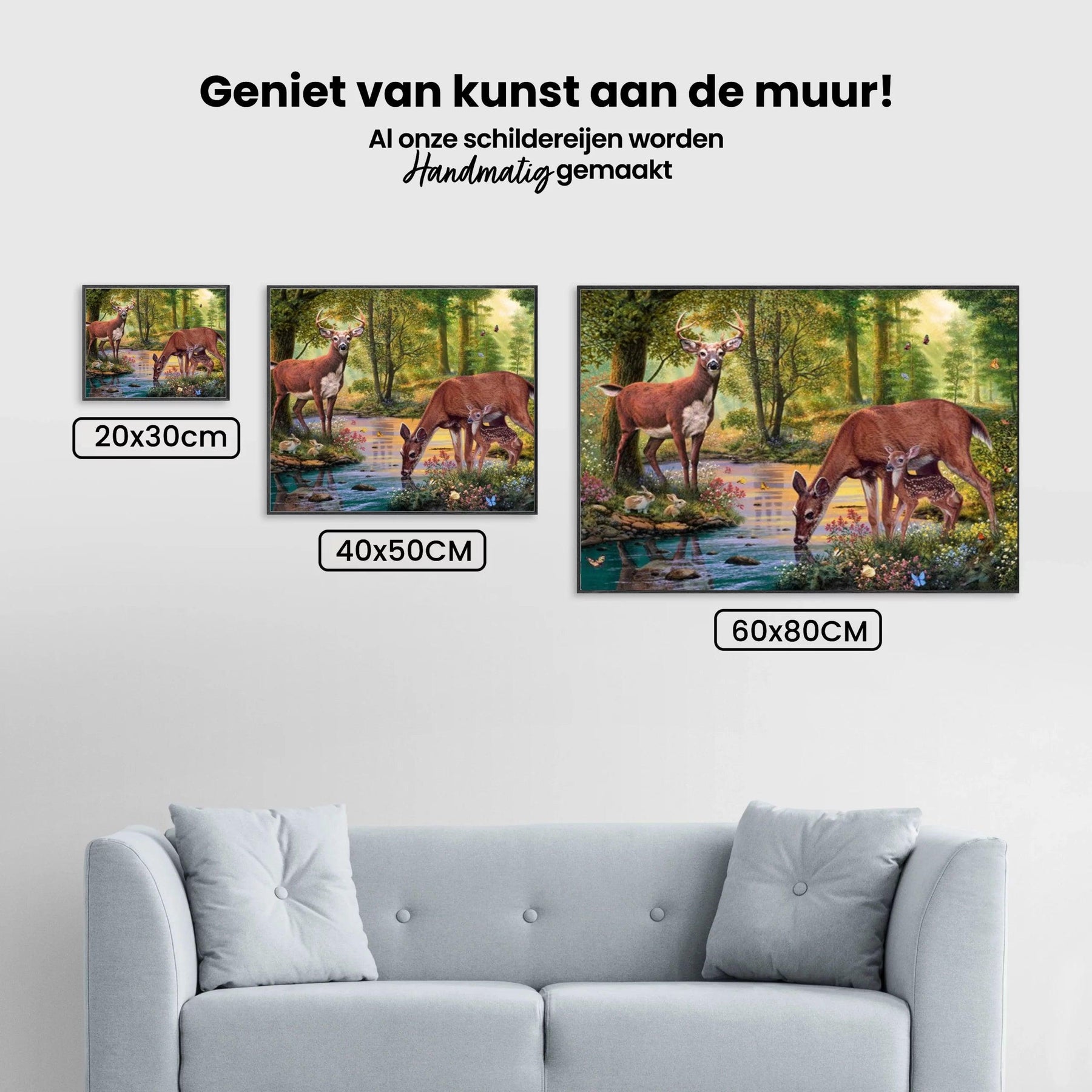 Diamond Painting Hirsch trinkt Wasser - SEOS Shop ®