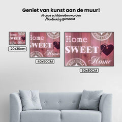 Diamond Painting Home Sweet Home Rosa 30x40cm – SEOS Shop ®