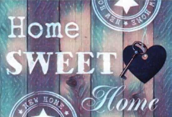 Diamond Painting Home Sweet Home blau violett – SEOS Shop®