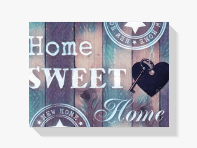 Diamond Painting Home Sweet Home blau violett – SEOS Shop®