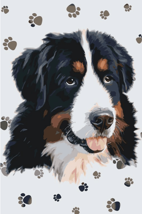 Diamond Painting - Hund mit runden Pfoten - SEOS®