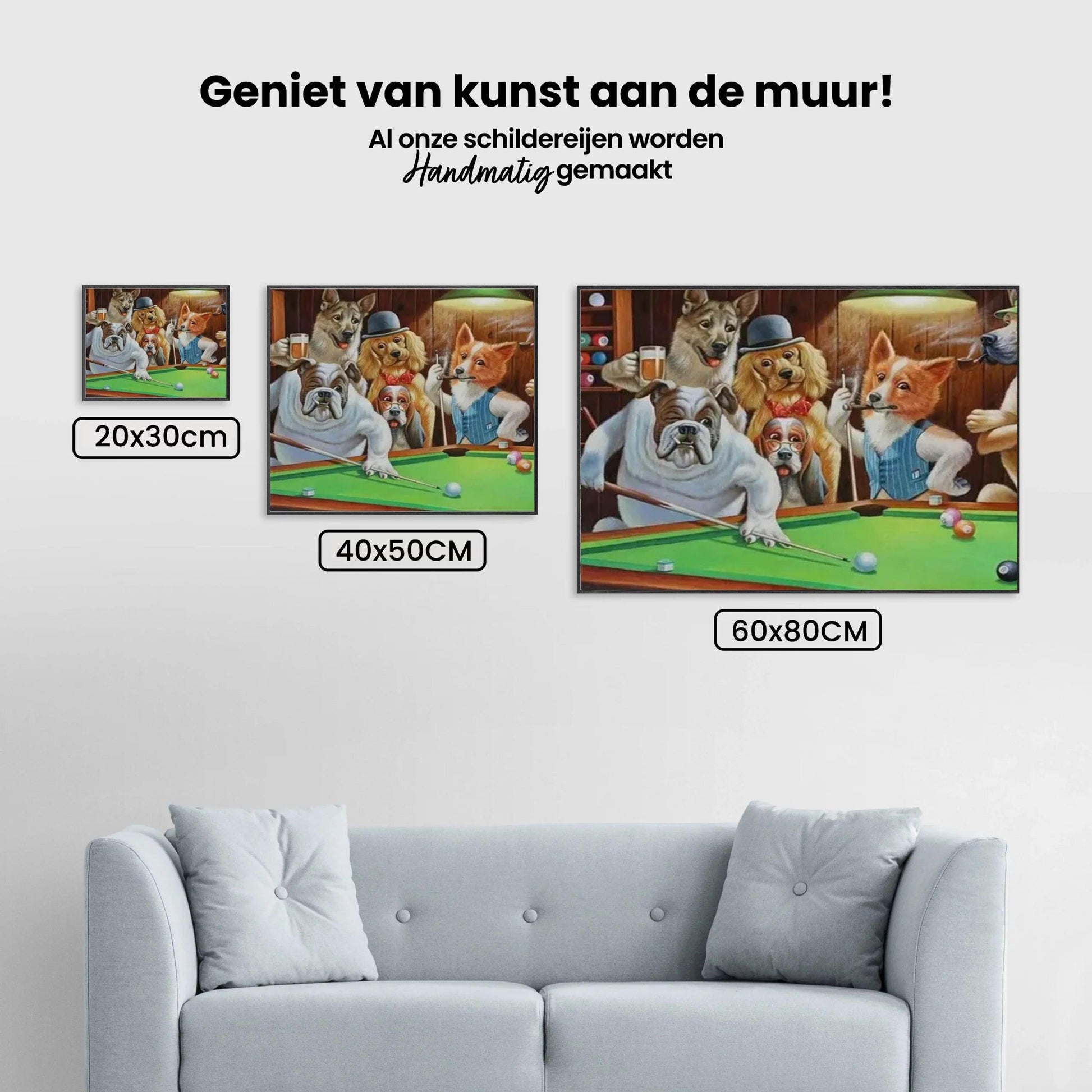 Diamond Painting Hunde spielen Billard - SEOS Shop ®