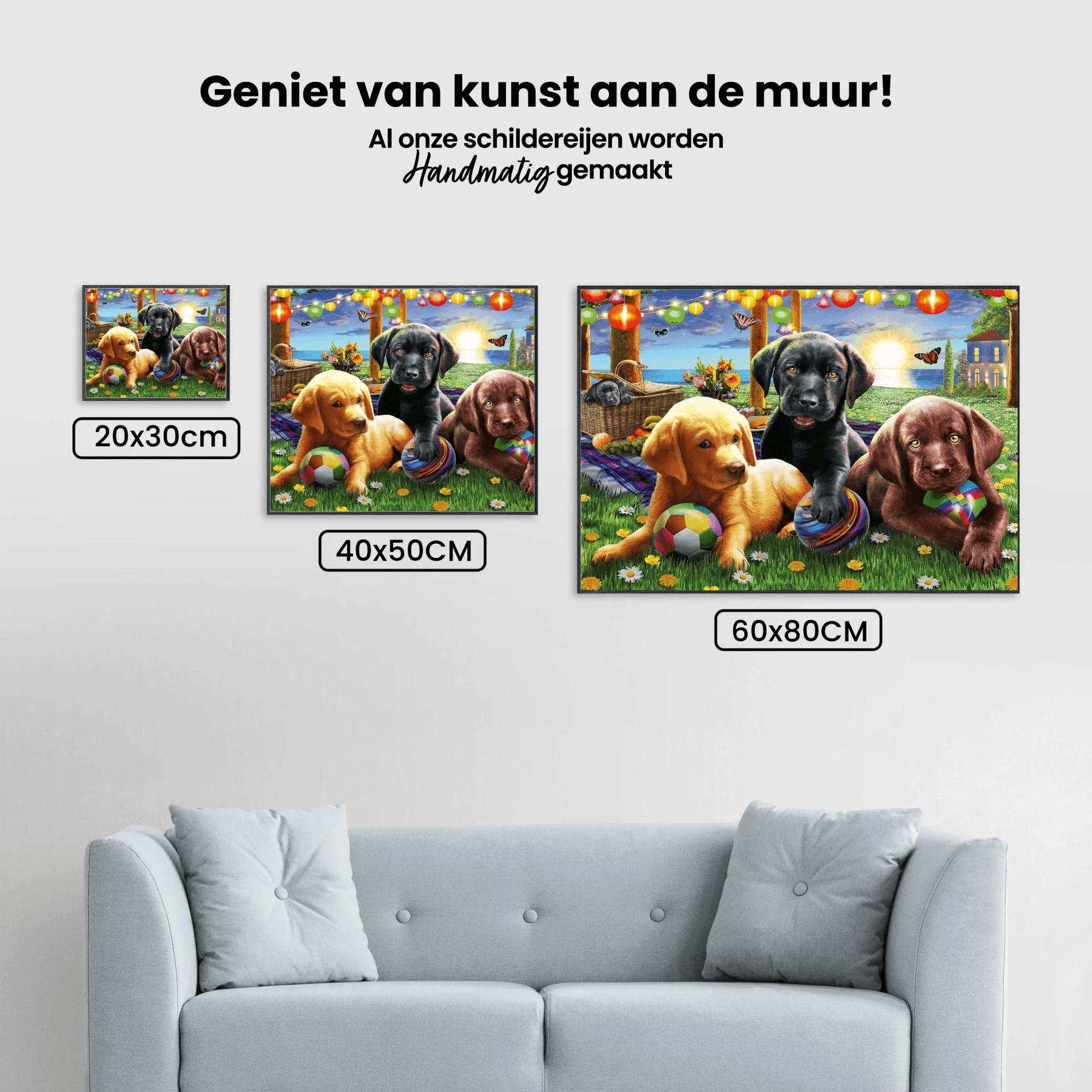 Diamond Painting Hunde spielen - SEOS Shop ®