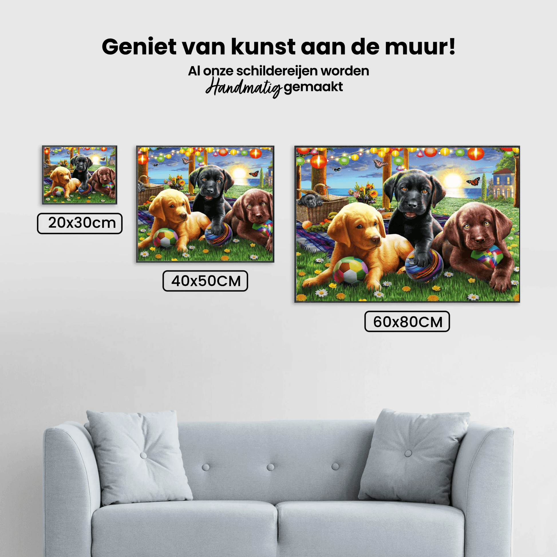 Diamond Painting Hunde spielen - SEOS Shop ®