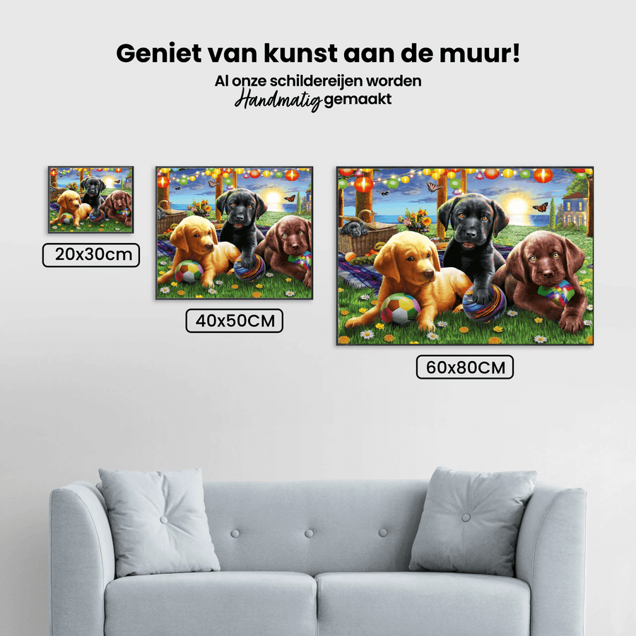 Diamond Painting Hunde spielen - SEOS Shop ®