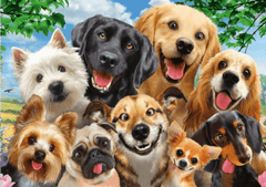 Diamond Painting Hunde zeigen Zunge - SEOS Shop ®