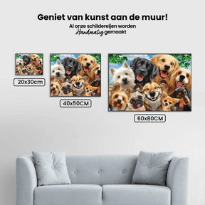 Diamond Painting Hunde zeigen Zunge - SEOS Shop ®