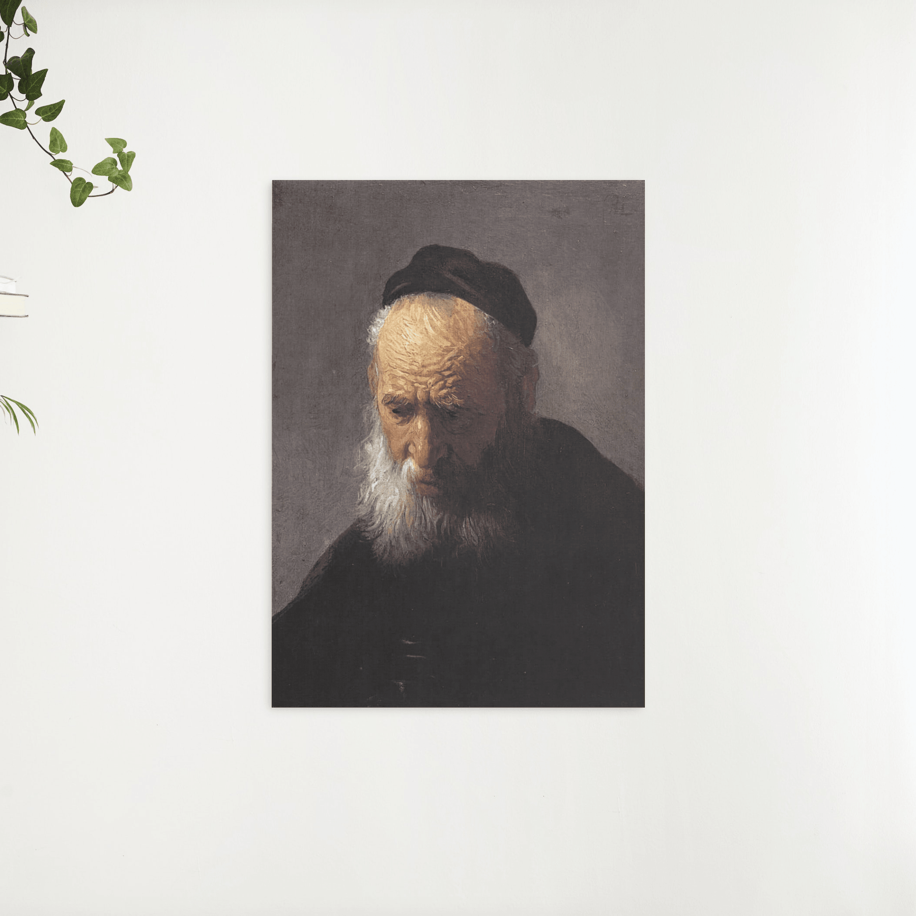 Diamond Painting Kopf eines alten Mannes mit Mütze, von Rembrandt - SEOS Shop