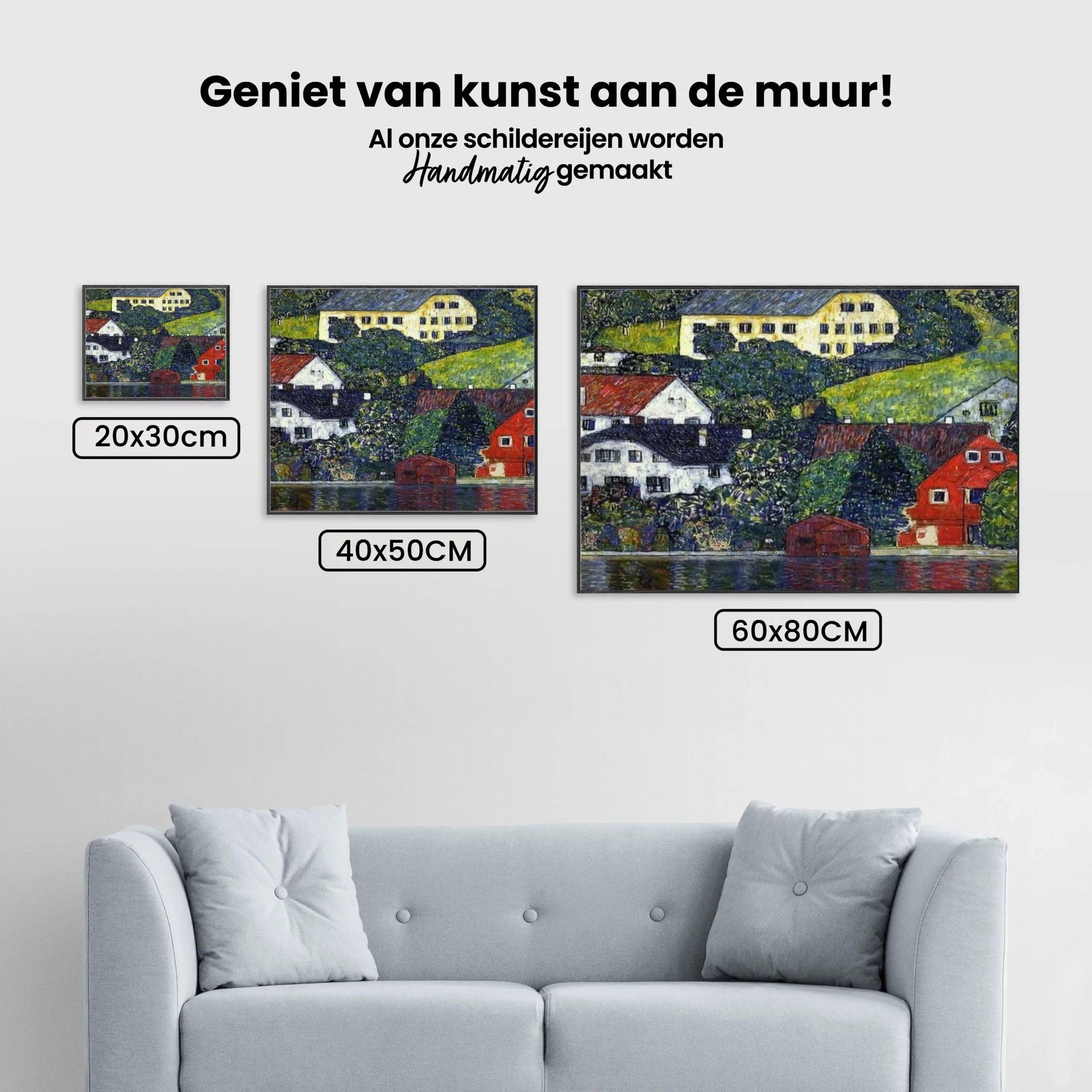 Diamond Painting Häuser bei Unterach am Attersee - SEOS Shop ®