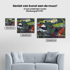 Diamond Painting Häuser bei Unterach am Attersee - SEOS Shop ®