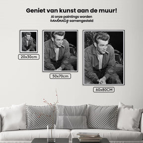 Diamantmalerei James Dean Schwarz und Weiß - SEOS Shop ®