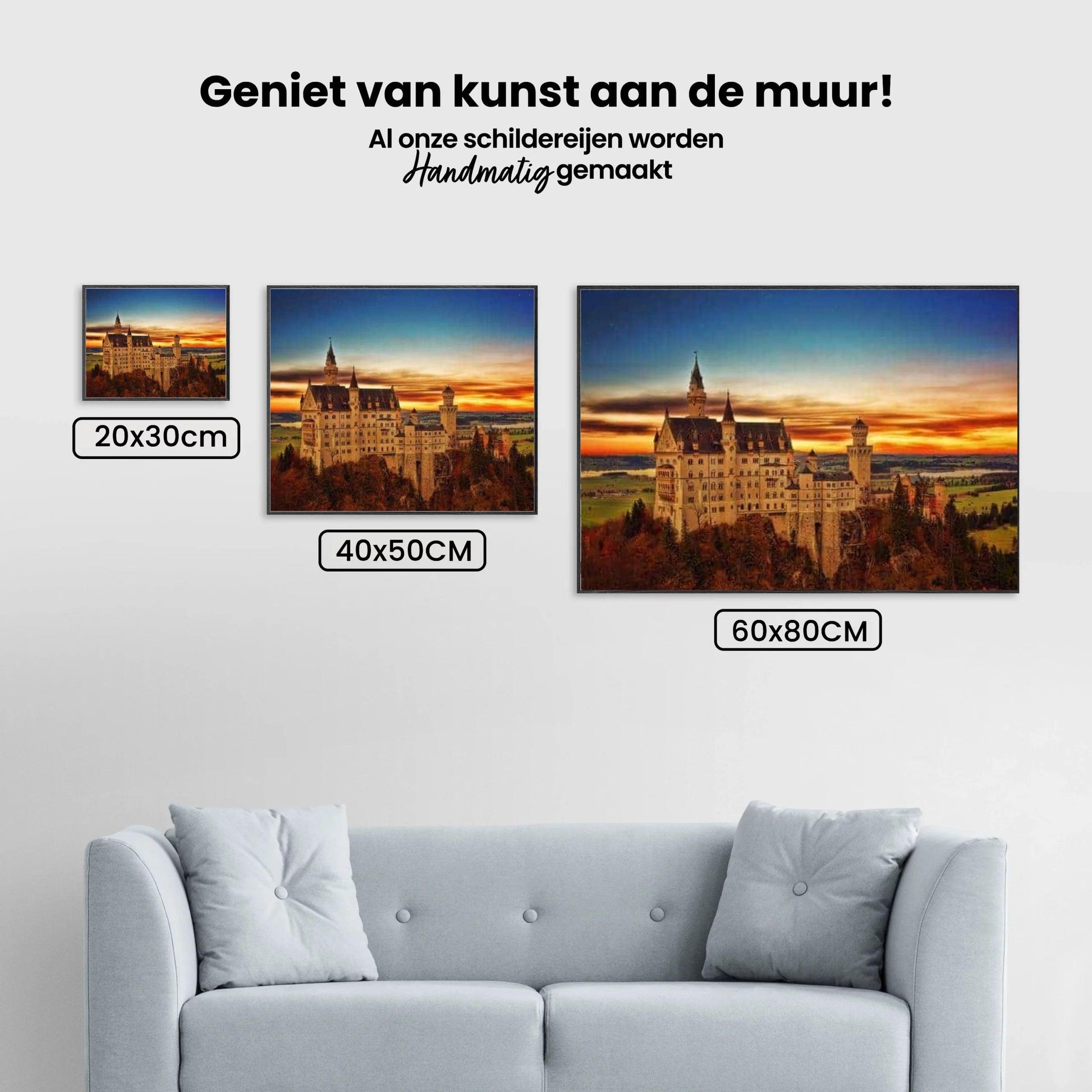 Diamantmalerei Schloss mit Sonnenuntergang – SEOS Shop ®