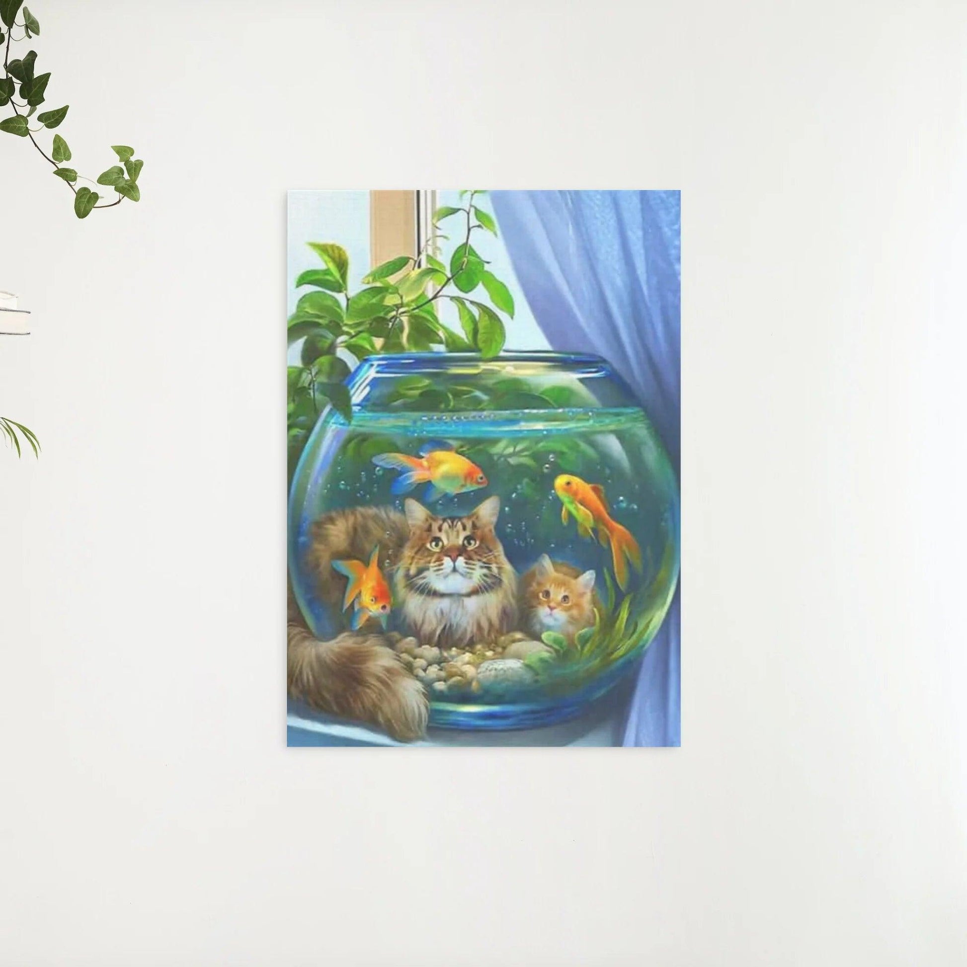 Diamantmalerei Katze mit Fisch - SEOS Shop ®